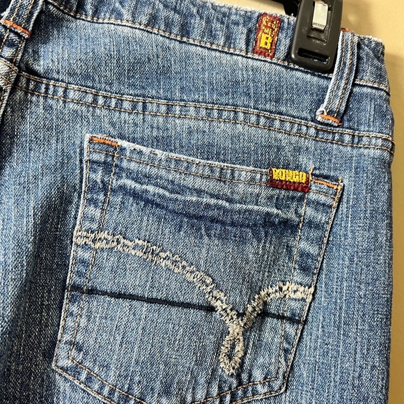 Vintage Bongo Flare Jeans Juniors 11 Y2K Low Rise Distressed Retro Denim Grunge - Picture 7 of 10